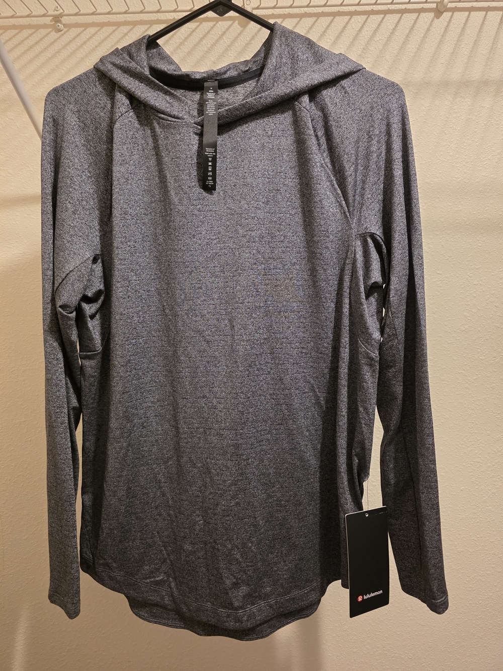 Lululemon Gray Hooded Long Sleeve Top